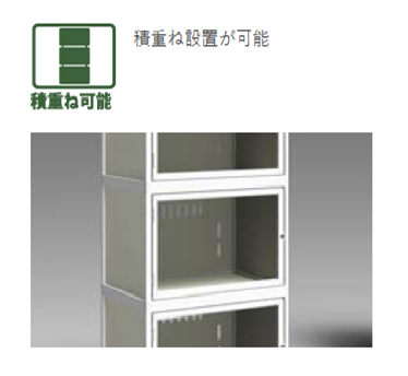 ペット什器ホテルケージ（フロント片開きドア＋リアFIX